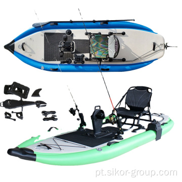 Venda direta de fábrica Geetone 1 Pessoa Pedal Pedal Inflable Boat PVC Air Inflat Foot Pedal Caiak com pesca kajak